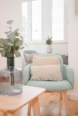two potted plants on shelves in a room at Liiiving in Porto - Secret Grove Mezzanine in Porto