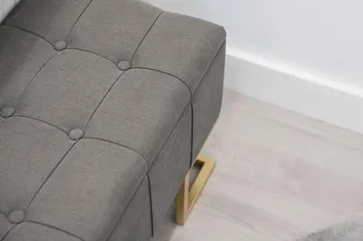 a gray couch in a room with ainylinylinylinylinylinylinylinyl at GuestReady - Sedona lodge near Palácio de Cristal in Porto