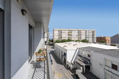 a view from the balcony of a building at Host Wise - Bright Fresh Flat with Garage - Marquês in Porto