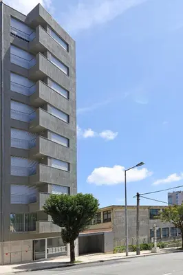 a rendering of a tall building on a street at FLH Boavista Wooden Flats in Porto