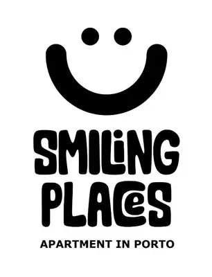 a sign with a smile face and the words smiling places at Smiling Places - Apartment in Porto in Porto