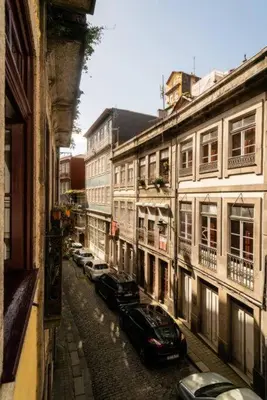 a view of a street with cars parked on the street at River Fleat 0 - Heart of Porto in Porto