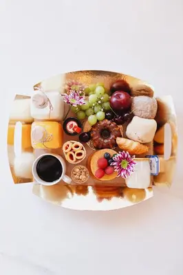 a plate with a bunch of different types of food at ORM Santana Apartment in Porto