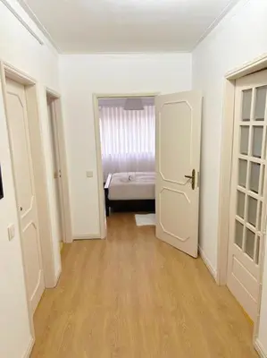 a room with a bedroom with a bed in it at Oporto Music Flat - Very Central & Free Parking in Porto