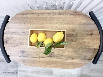 a wooden table with three lemons on it at ROSARIO 1Ds by rosario inn porto in Porto