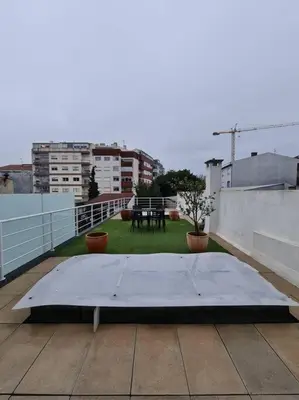 a table on top of a roof at INSOLI I Porto by Apartments2Stay in Porto