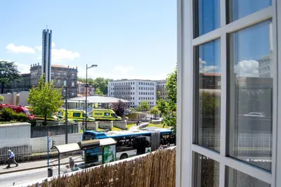 a view of a city from a window at Apartment Oportoloft in Porto