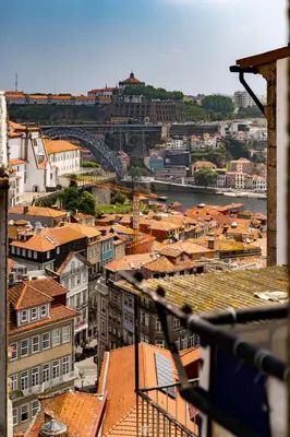 a view of a city with a river and buildings at Merc Porto Vitoria's Place in Porto