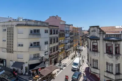 an overhead view of a city street with buildings at St Catarina 555 Apartment in Porto