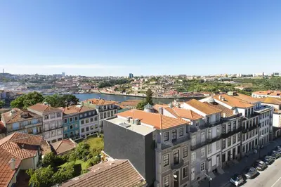 an aerial view of a city with buildings at LV Premier Apartments Clerigos- RE1 in Porto