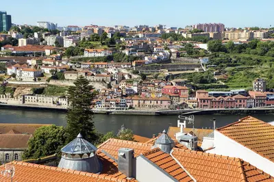 a view of a city with a river and buildings at LV Premier Apartments Clerigos- RE1 in Porto