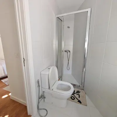 a bathroom with a toilet and a shower at Grandma aparts in Porto