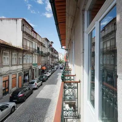 a view of a street from a balcony of a building at CL Ildefonso I Apartment in Porto