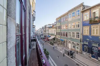 a view of a city street with buildings at Ribeira Apartments Baixa in Porto