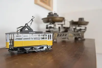 a toy train sitting on top of a table at GuestReady - Oporto Vintage in Porto