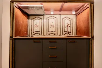 a locker room with a large door in a room at 90 Studio in Porto