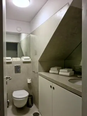 a bathroom with a toilet and a sink at Oporto Serviced Apartments - Miragaia II in Porto