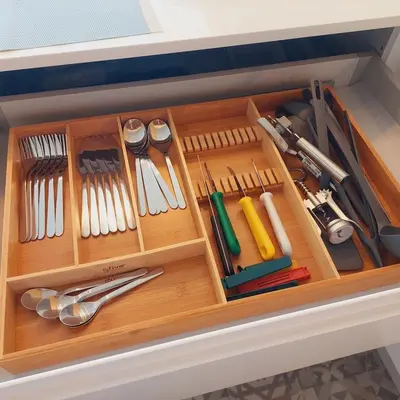 a drawer filled with lots of kitchen utensils at Batalha Charming Loft in Porto