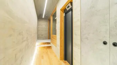a hallway of a house with a door at 3T Charming apartment in Boavista in Porto