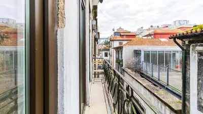 a view from a window of a city street at Trendy 2BR Near Douro River by LovelyStay in Vila Nova de Gaia