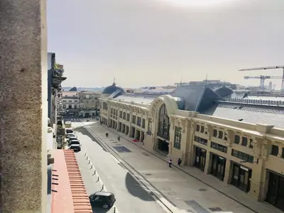 a view of a city street with buildings at Convenient apartment in the heart of Porto in Porto
