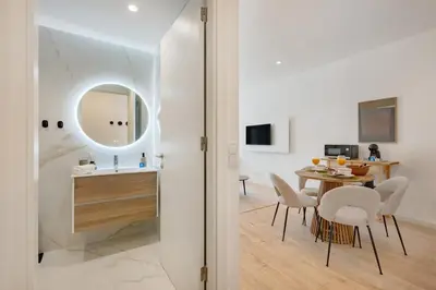 a microwave oven with a window on top of it at The Soft Escape @ BoaVista Flats in Porto