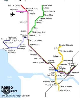 a map of the proposed metro exodus at Apartamento Camões in Porto