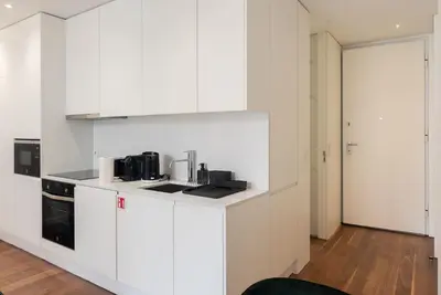 a bathroom with a shower and a sink at Liiiving in Porto - The Prestige Apartment A in Porto