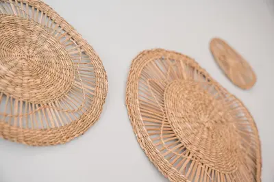 two wicker baskets with a spoon on a white background at GuestReady - Homely retreat in the city centre in Porto