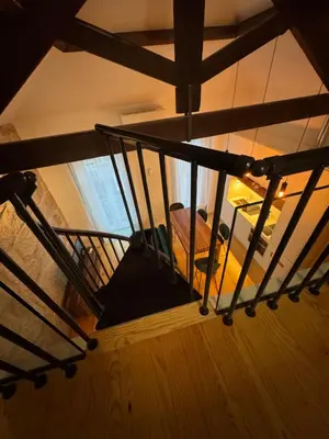 a view of a stairway with aigunigunigun at Porto Suites in Porto