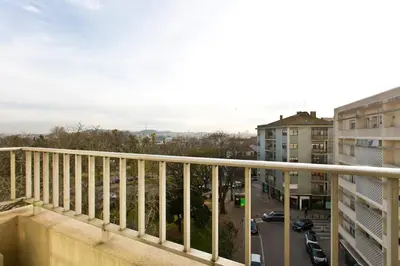 a balcony with a view of a city at APOSENTUS - The Palazzo in Porto