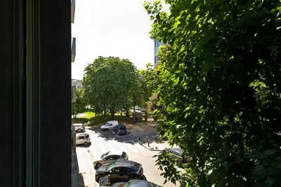a view of a parking lot with parked cars at APOSENTUS - Serenity 2E in Porto