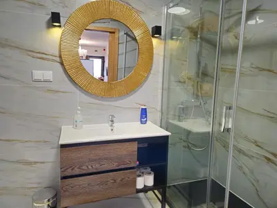 a bathroom with a sink and a mirror at Serendipity in Porto