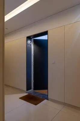 an open door in a room with a mirror at Stylish Home with Balcony & Garage by HostWise in Porto