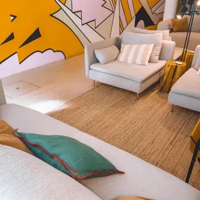 Coliving moderno com lindo jardim