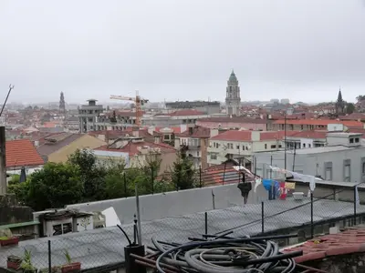 a view of a city with a lot of buildings at Fonsi House in Porto