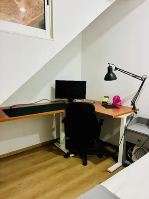an office with a desk with a computer on it at Porto Old Town Escape in Porto