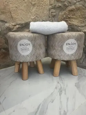 a bench with two pillows on top of it at Candal house in Vila Nova de Gaia