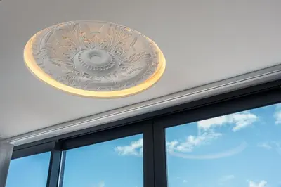 a ceiling with a plate on top of a window at GuestReady - Blissful escape in Porto in Porto