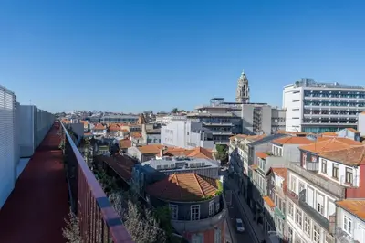 a view of a city with buildings at Stylish Formosa Studio by HostWise in Porto