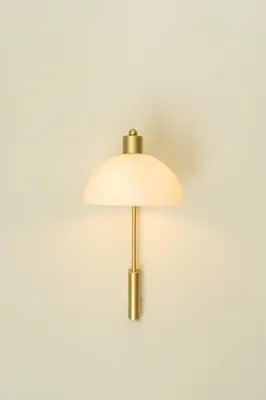 a lamp on a wall with a white wall at The Luminous by Lovely Memories - Pool Access in Porto