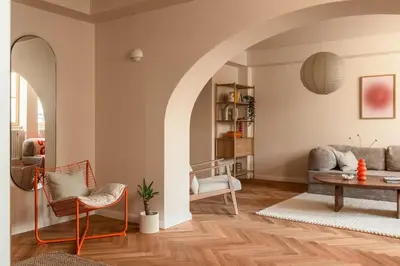 a living room with a couch and a table at Apartment Nunno in Porto
