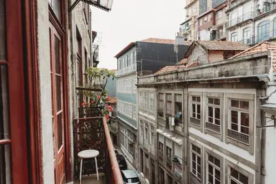a view from a balcony of an apartment building at Ribeira Smart Suite in Porto