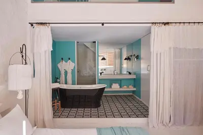 a bathroom with a tub and a sink at Cocorico Luxury House - Porto in Porto