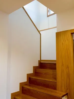 a stairwell with a skylight in a house at Belomont6 Apartments in Porto