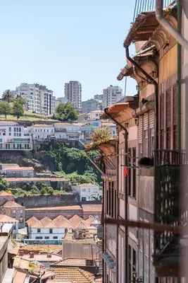 a view of a city with buildings and roofs at Oporto Downtown View Apartment in Porto