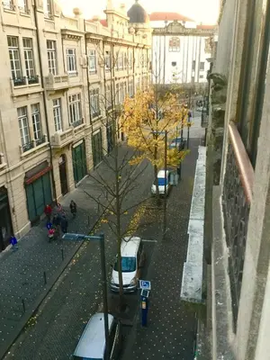 a car parked on a street in front of buildings at Central & Charming Clérigos Appartments in Porto