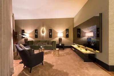 a living room with a couch and a table at Deco Gem Aliados in Porto