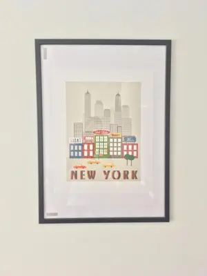 a framed picture of a new york city skyline at Porta do Sol in Porto