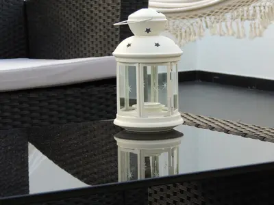 a lantern sitting on top of a table at Rendez Vous Porto in Porto